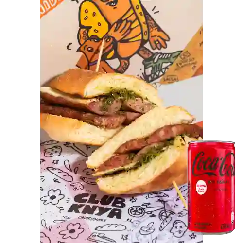 Combo Choripan Doble + Coca-Cola Sin Azúcar 235 ml