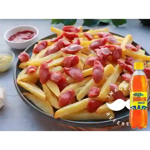 Combo Salchipapa Sencilla + Colombiana 250ml