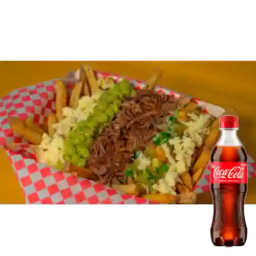 Combo Papas con Res + Coca-cola Original 400 ml