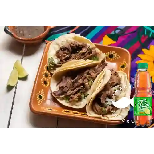 Combo Tacos de Carne + Mr Tea Limón