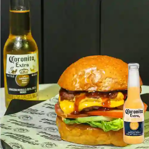 Combo Hamburguesa Classic Daddy Doble + Corona 210 ml