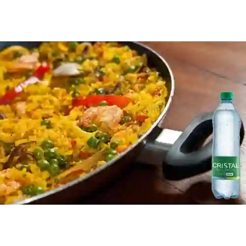 Combo Paella Marinera + Cristal con Gas 600 ml