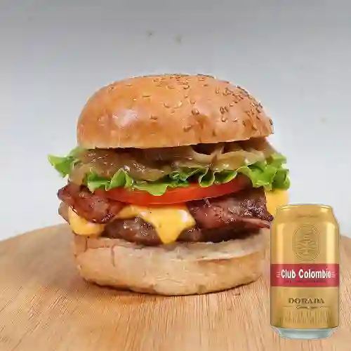 Combo Hamburguesa Dulce Grillé + Club Cola Dorada Lata 330ml