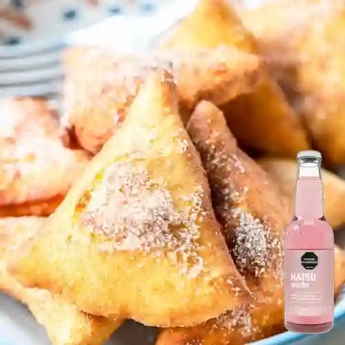 Combo Sopapillas + Hatsu Soda Frambuesa Rosas 300 ml