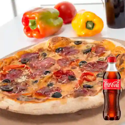 Combo Pizza Personal Madrileña + Coca Cola Original 400 ml