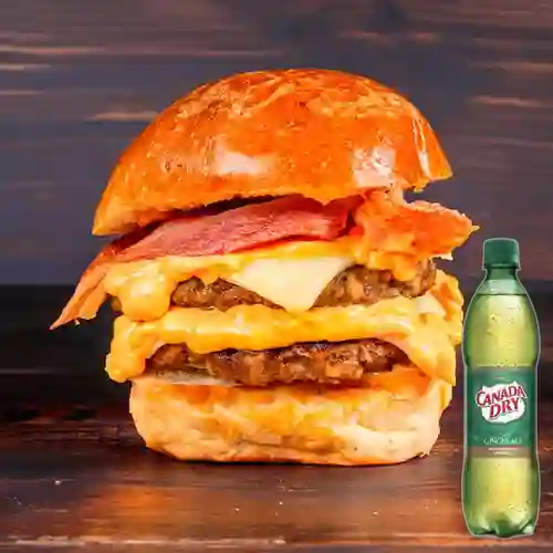 Combo Hamburguesa Maiden +Ginger Dry Ginger Ale 400ml