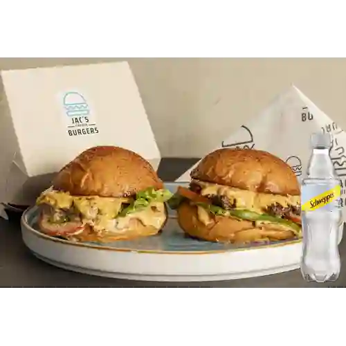 2x1cheese Burger + Ging Schweppes 400 ml