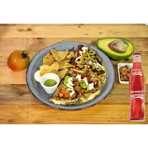 Quesadilla Al Pastor Mediana +Tamarindo Postobón 350ml
