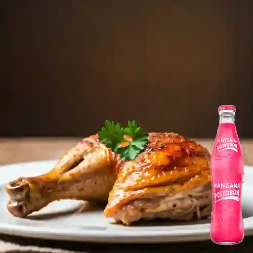 Combo 1/4 Pollo Asado + Postobón Manzana 350 ml