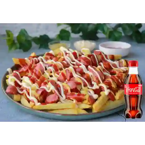 Combo Salchipapa Sencilla + Coca Cola Original 250ML