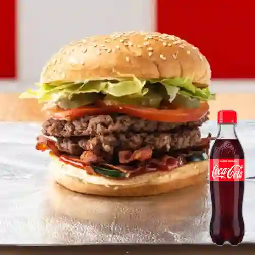Combo Hamburguesa c/ Beicon +cocacola Orig 500ml