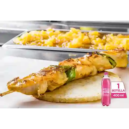 Combo Chuzo de Pollo + Postobón Manzana 400 ml