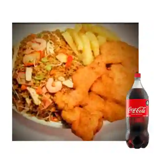 Arroz Chino para 2 +Chuleta de Cerdo +CocaCola Org 2.25L