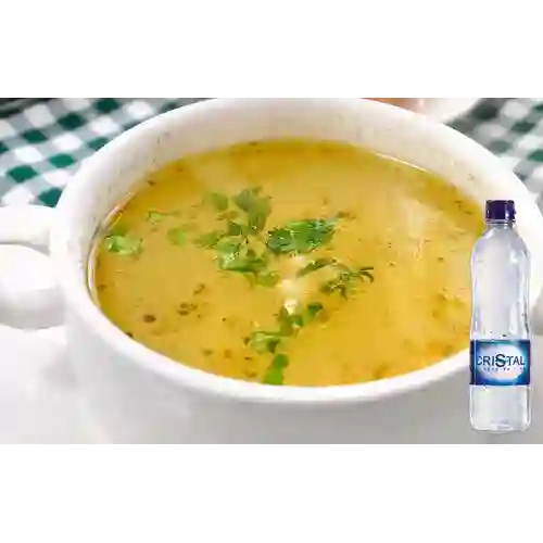 Combo Consomé + Cristal Sin Gas 500 ml
