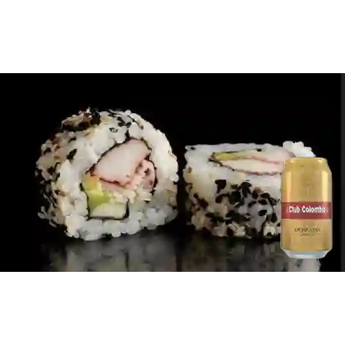 Combo California + Cerveza club colombia 330 ml