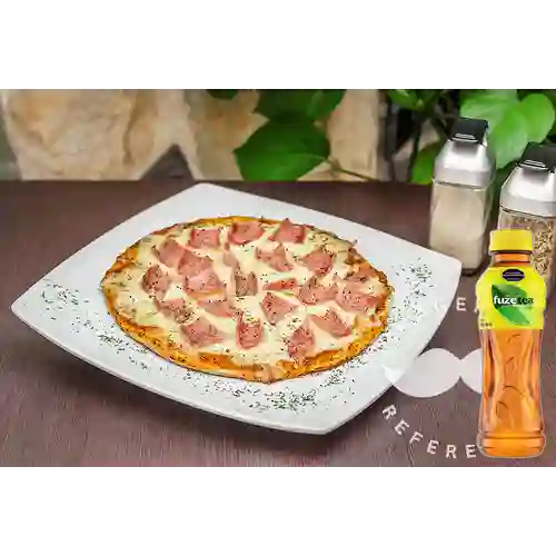 Combo Pizza de Jamón Personal + Fuze Tea Limón 400ML