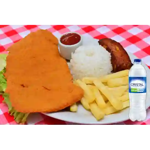 Combo Chuleta de Cerdo + Cristal Sin Gas 600 ml