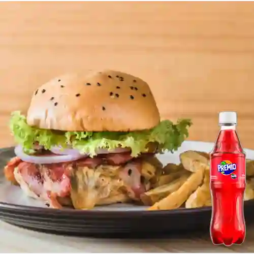 Combo Hamburguesa Kraken + Premio 400 ml