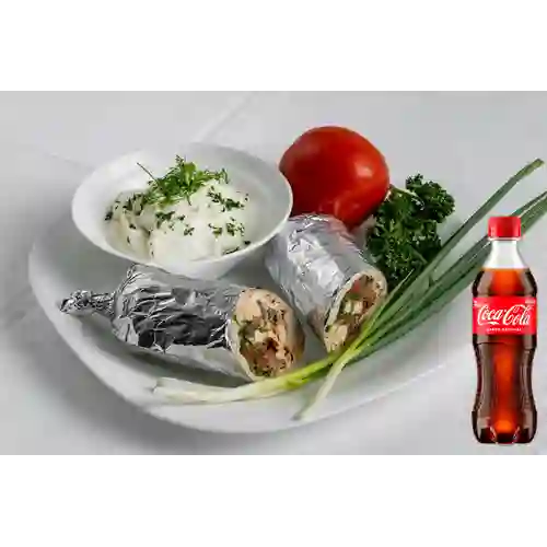 Combo Shawarma Mixta + Coca Cola Original 400 ml