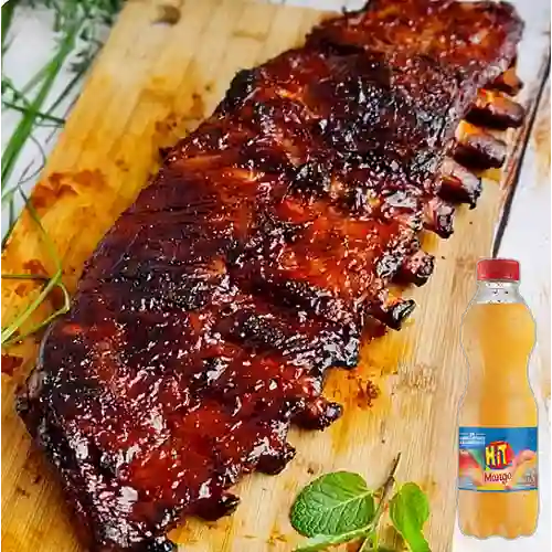 Combo Costillas en Salsa BBQ + Hit Mango 400 ml