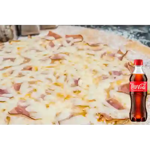 Combo Pizza Jamón y Queso + Coca Cola Original 400 ml