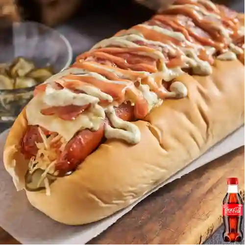 Combo Perro Italo-Suizo. + Coca Cola Original 250ML