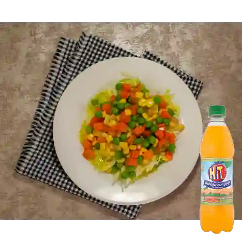 Combo Ensalada + Hit Naranja 400 ml