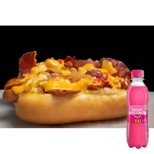 Traqueto Doble Salchicha Americana +Manzana 250ml