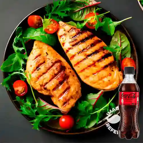 Combo Pechuga Pollo Plancha 250gr +Cocacola S/az 400ml