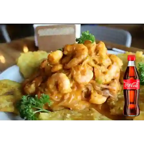Combo Camarón Al Ajillo + Coca-cola Original 300 ml