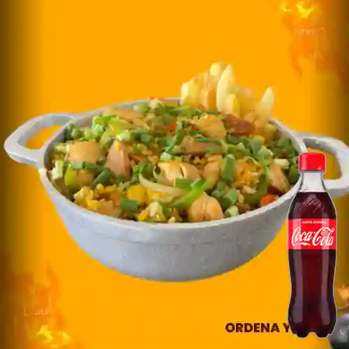 Combo Arroz Mixto + Coca-Cola Sabor Original 400 ml