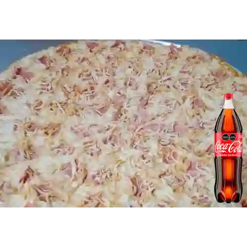 Pizza de Pollo&Jamón Extralarge +Cocacola Org 1.5 Lt