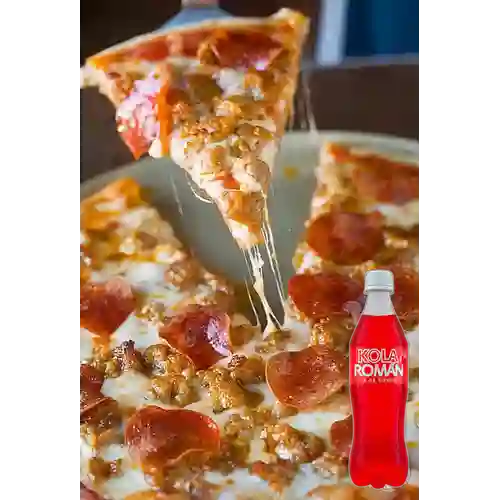 Combo Pizza Clásica Carnes Personal +Kola Roman 500ml