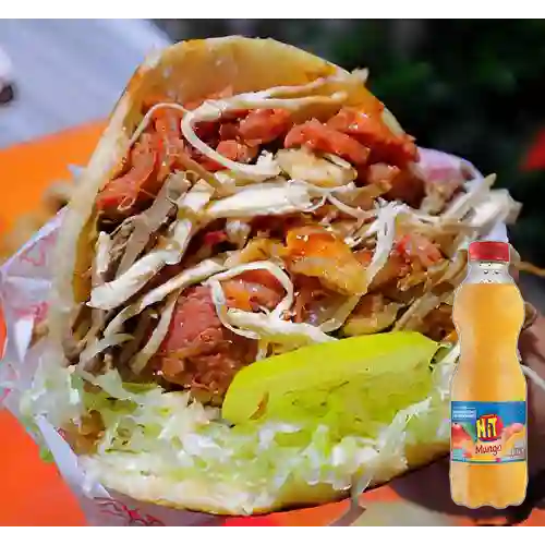 Combo Arepa Callejera + Hit Mango 500 ml