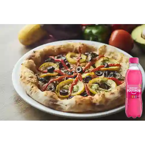 Combo Pizza Vegetariana + Manzana 250 ml