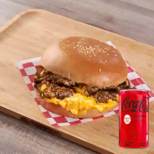 Combo Smash Burger + Coca Cola Sin Azúcar Lata 235 ml
