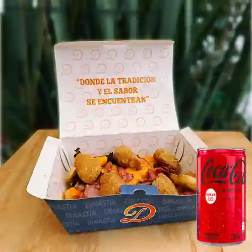 Combo Salchipapa Fronteriza +Cocacola S/az 235ML