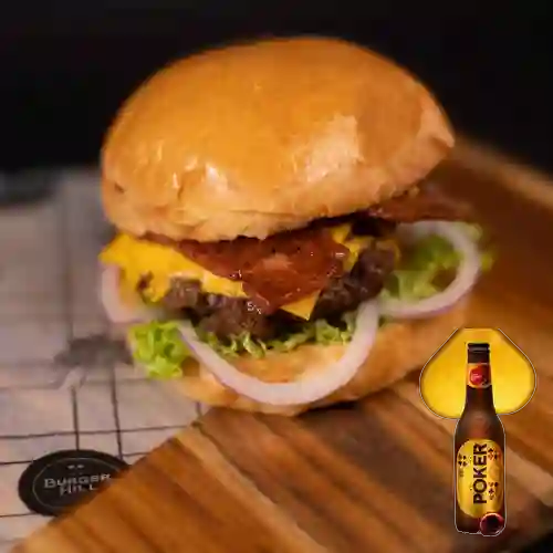 Combo Burger Queso y Tocineta + Poker