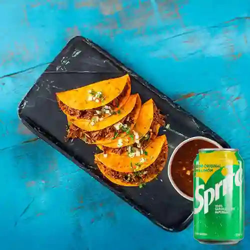 Combo Taco Birria + Sprite Original 330ml
