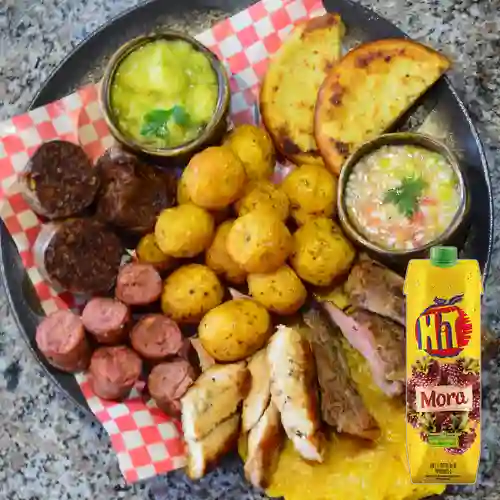Combo Mixta de Carnes + Hit Mora 1 Litro
