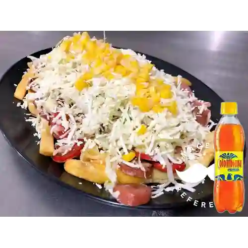 Combo Salchipapa Mixta + Colombiana 400 ml