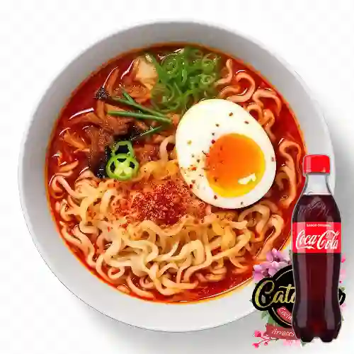 Combo Ramen Picante de Cerdo +Cocacola Orig 400ml