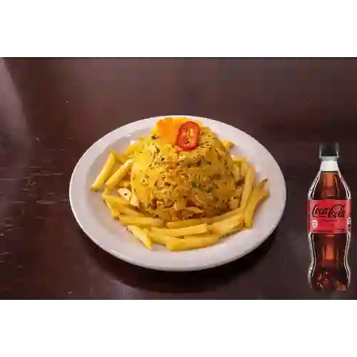 Combo Arroz con Pollo + Coca-Cola Sin Azúcar 600 ml
