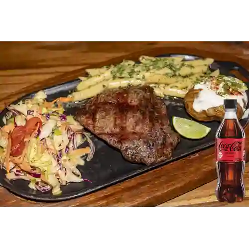 Combo Steak de Ternera + Coca Cola Sin Azúcar 600ML