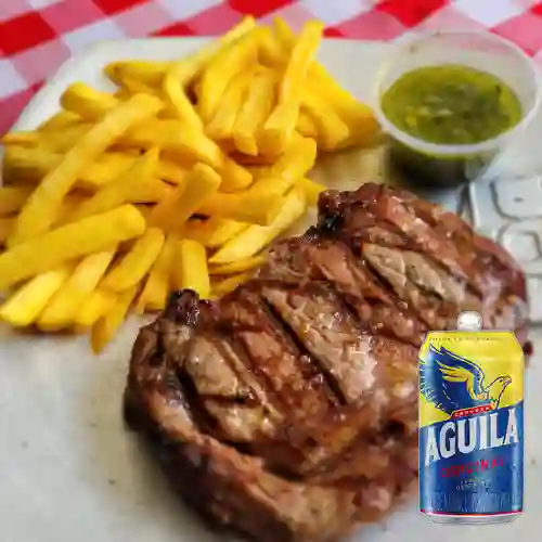 Combo Bifé con Papas + Aguila 355 ml