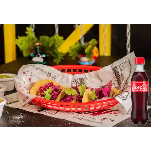 Combo Tacos de Costilla + Gaseosa Coca Cola