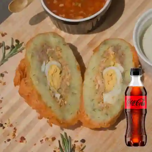 Combo Papa Trifásica con Huevo + Coca-Cola ZERO 400ml