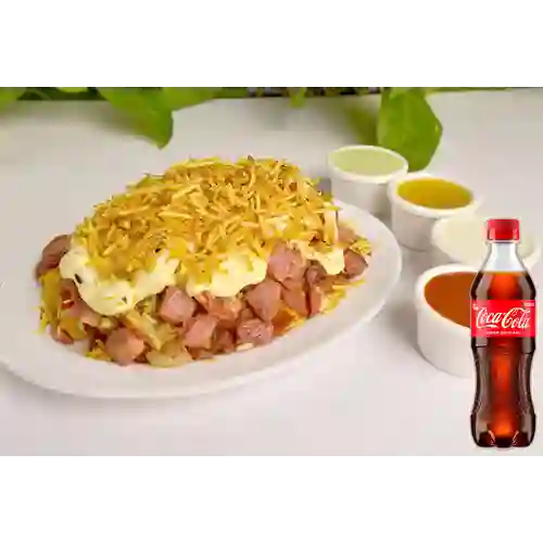 Combo Salchipapa Gratinada + Coca Cola Original 400 ml