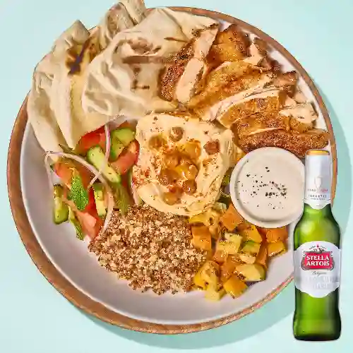 Combo Bowl Mediterráneo + Stella Artois Bot. 330ml