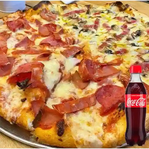 Combo Pizza 4 Carnes + Coca-Cola 400 ML